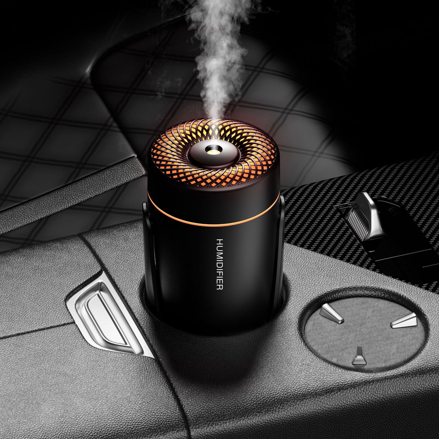 Portable LED Humidifier - Compact Aromatherapy Diffuser with Mist(white)