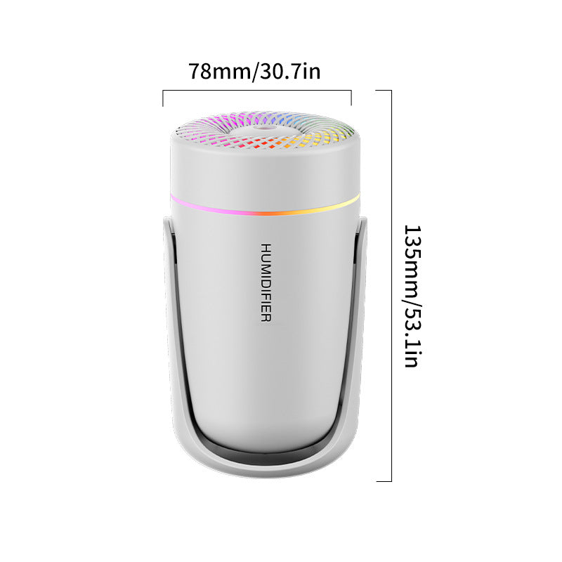 Portable LED Humidifier - Compact Aromatherapy Diffuser with Mist(white)