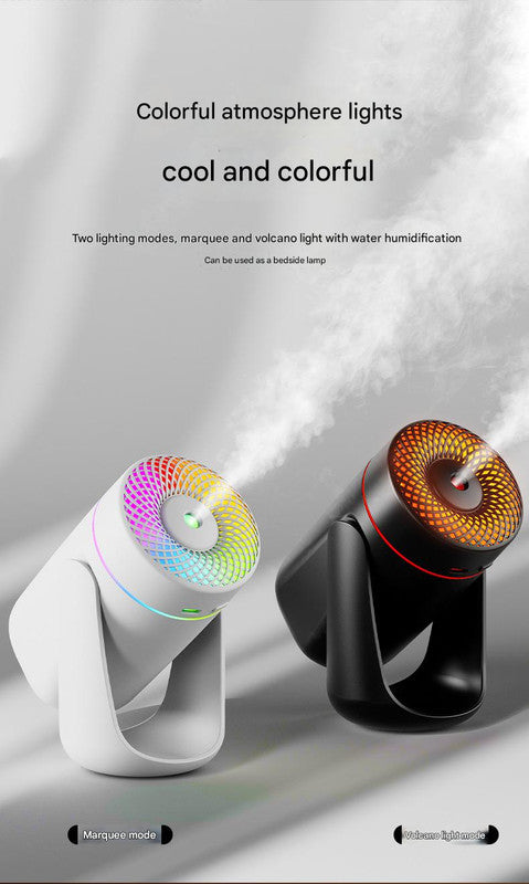 Portable LED Humidifier - Compact Aromatherapy Diffuser with Mist(black)