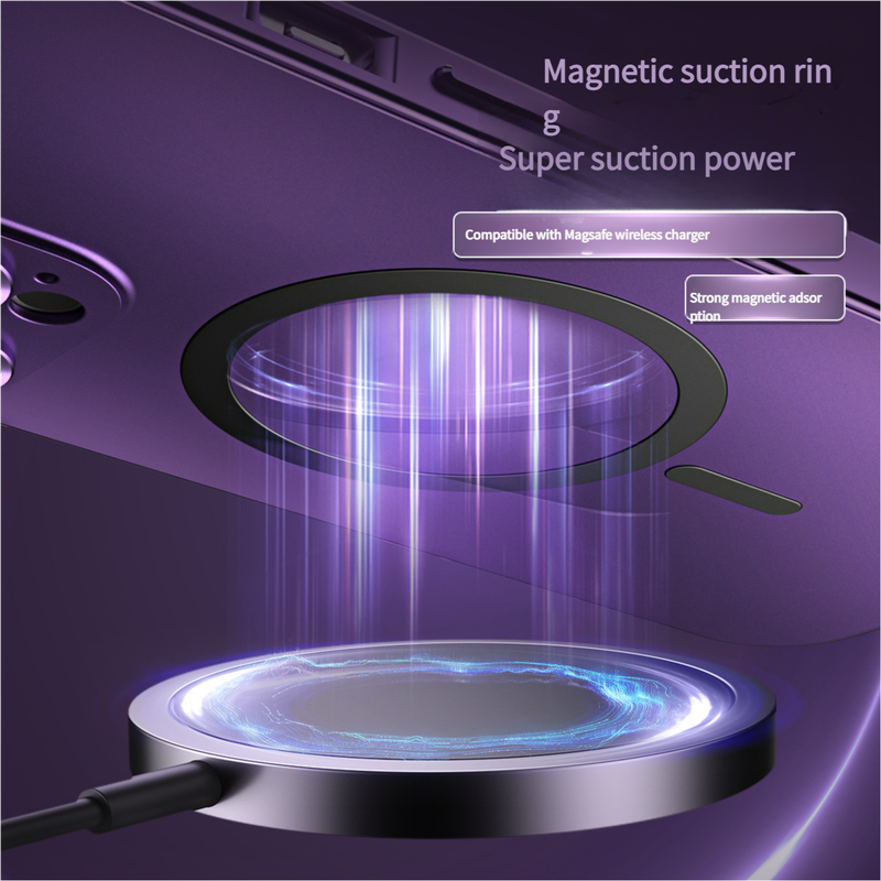 Innovative Detachable Backplate Case for iPhone 14 Pro Max with Strong MagSafe Compatibility(silver)