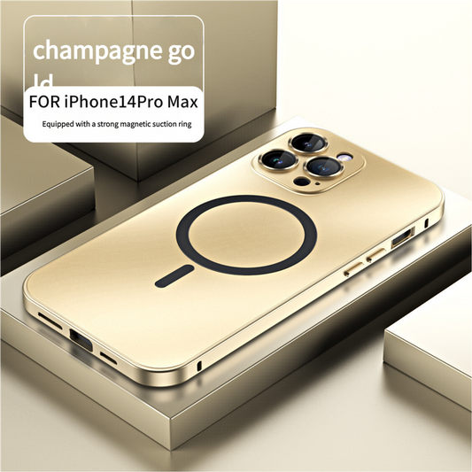 Innovative Detachable Backplate Case for iPhone 14 Pro Max with Strong MagSafe Compatibility(Gold)