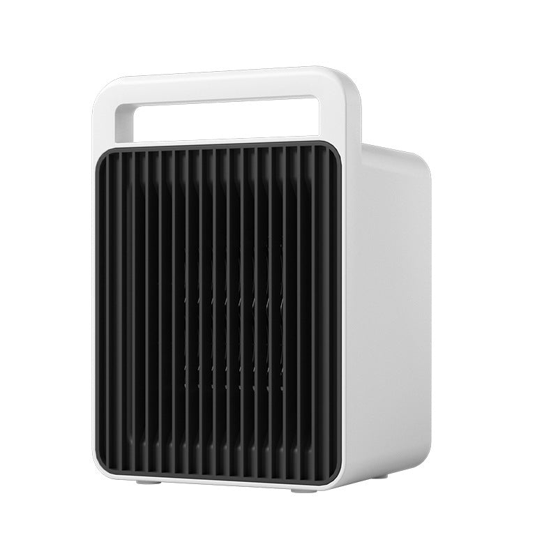 White Mini Table Heater - with tip-over and overheating protection, suitable for office and home