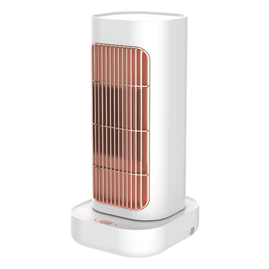 White Portable Electric Heater with Oscillation & Tip-Over Protection- 2 Heat Settings, Mini Tower