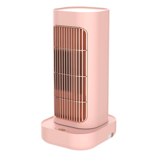 Pink Portable Electric Heater with Oscillation & Tip-Over Protection- 2 Heat Settings, Mini Tower