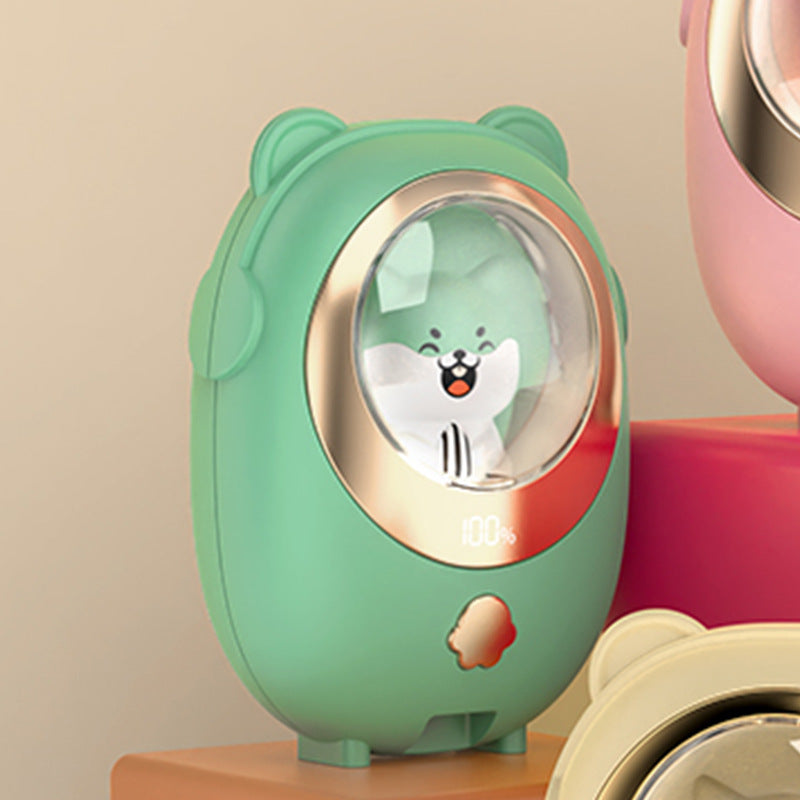 Green Cute Pet Rechargeable Hand Warmer - Portable USB Electric Pocket Heater