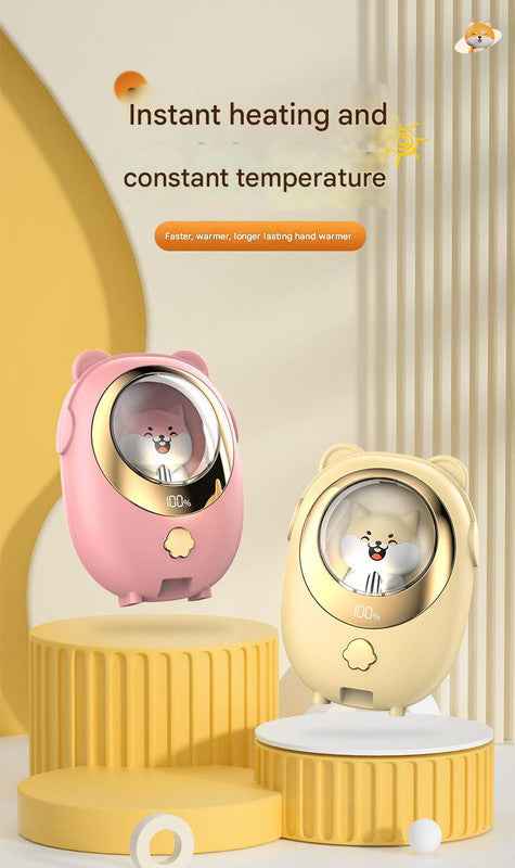 Pink Cute Pet Rechargeable Hand Warmer - Portable USB Electric Pocket Heater
