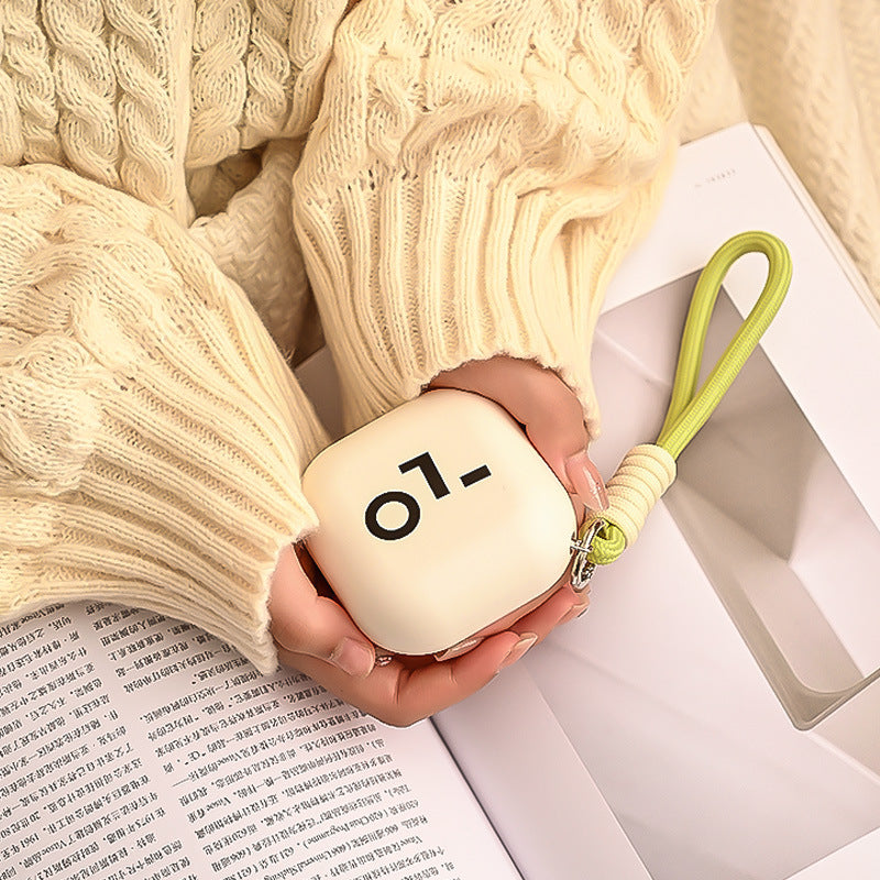 White Cute Block Hand Warmer - Fast Heating Portable Electric Warmer with Lanyard