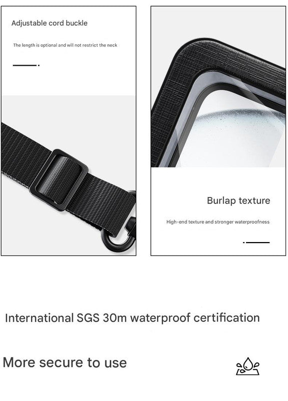 Blue 2-Pack Universal IPX8 Waterproof Phone Pouch with Lanyard - Touch Sensitive Case for Swimming & Outdoor Sports