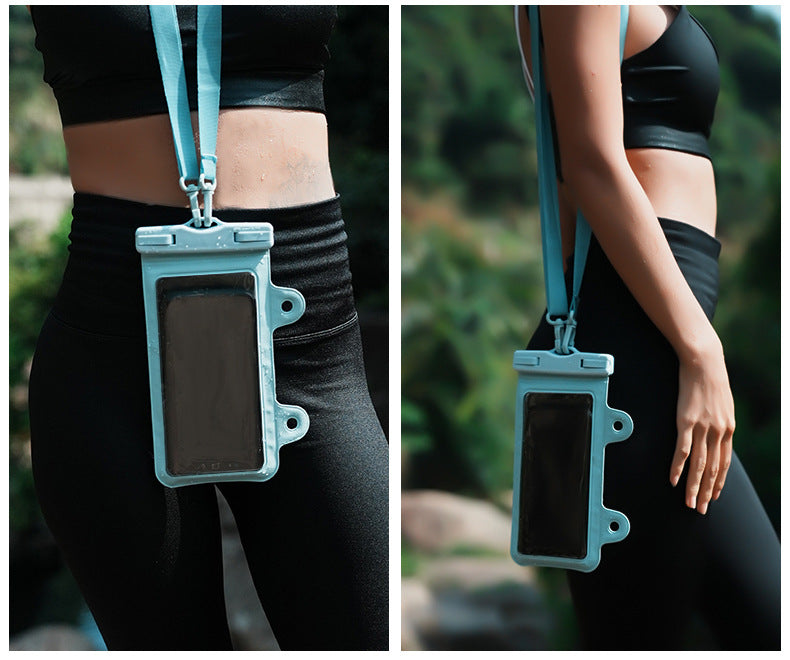 White 2-Pack Universal IPX8 Waterproof Phone Pouch with Lanyard - Touch Sensitive Case for Swimming & Outdoor Sports