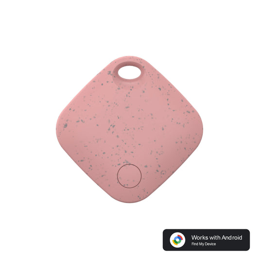 Pink Smart Item Locator Tag for Android - Google Find My Device Compatible, Anti-Lost Tracker