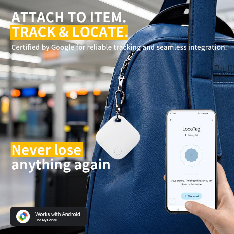 Blue Smart Item Locator Tag for Android - Google Find My Device Compatible, Anti-Lost Tracker