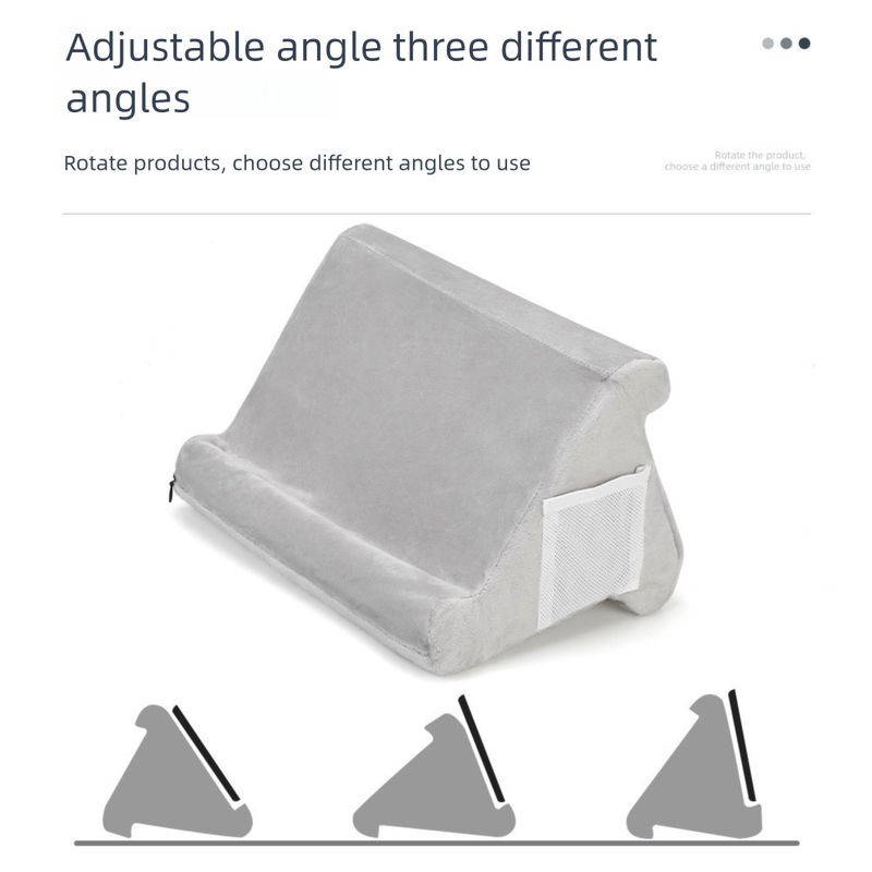 Purple Soft Multi-Angle Tablet Pillow Stand - Comfy Reading & Viewing Holder for iPads, Books, eReaders