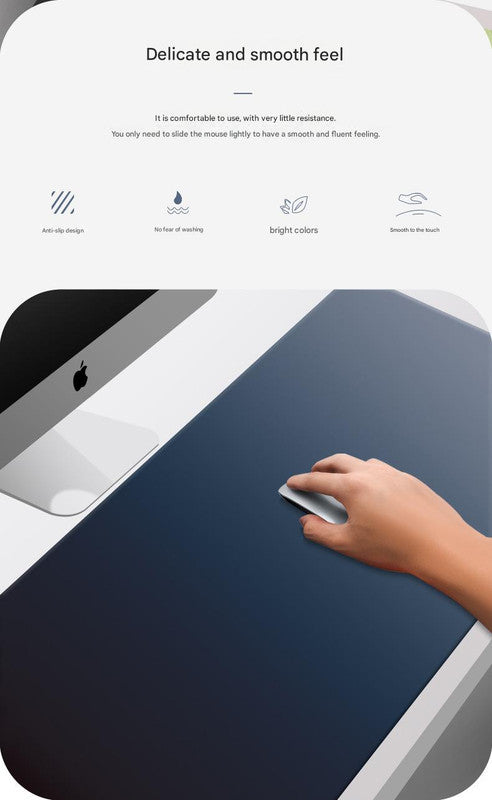 Mint Green Premium Large Silicone Mouse Pad - Non-Slip, 600x300mm for Office and Gaming