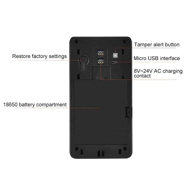 Smart Wifi Video Doorbell With Night Vision & Pir Detection - Silver-1915196600532209672