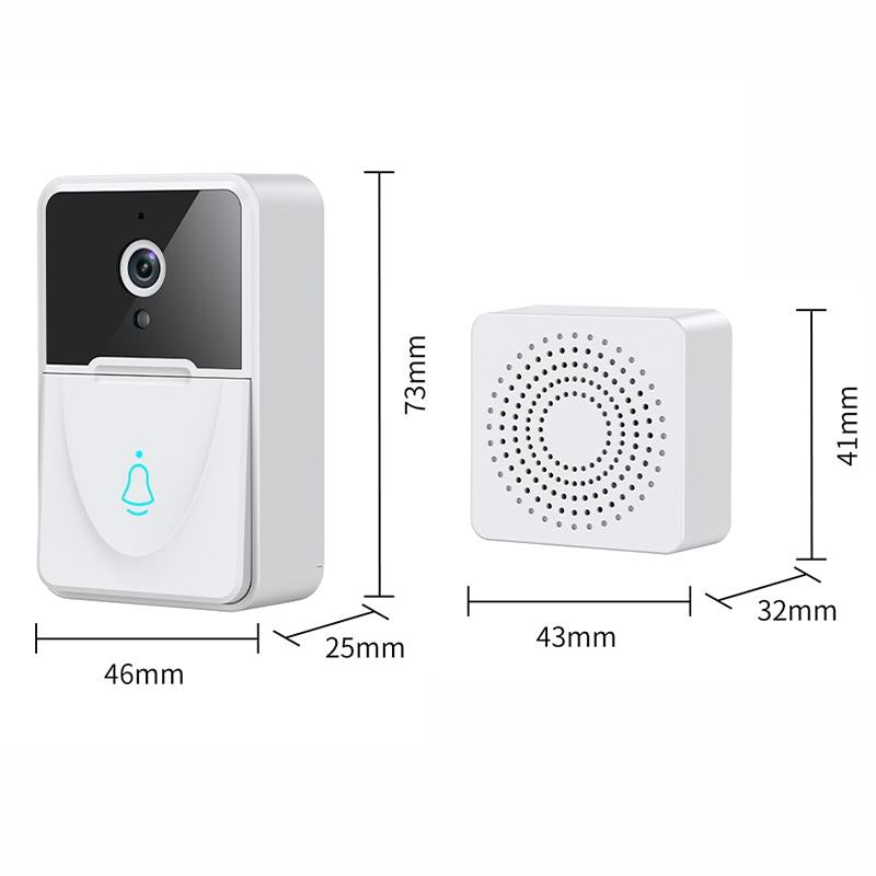 Smart Video Doorbell With Chime And Night Vision - White-1915196623617658881
