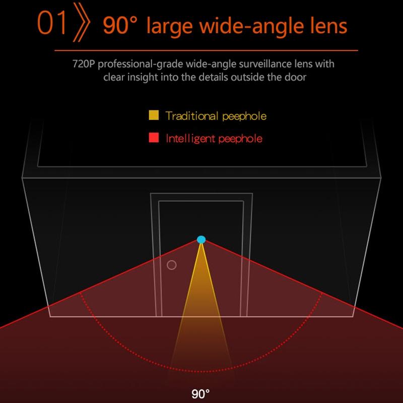 2.4 Screen Digital Peephole Viewer With 0.3Mp Camera And Door Bell-1915197756474003464