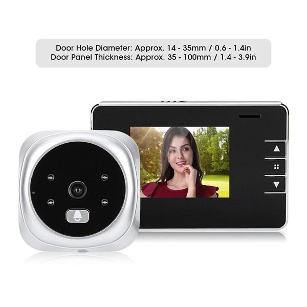 2.8 Screen Digital Peephole Door Bell With 0.3Mp Camera-1915197585149267973