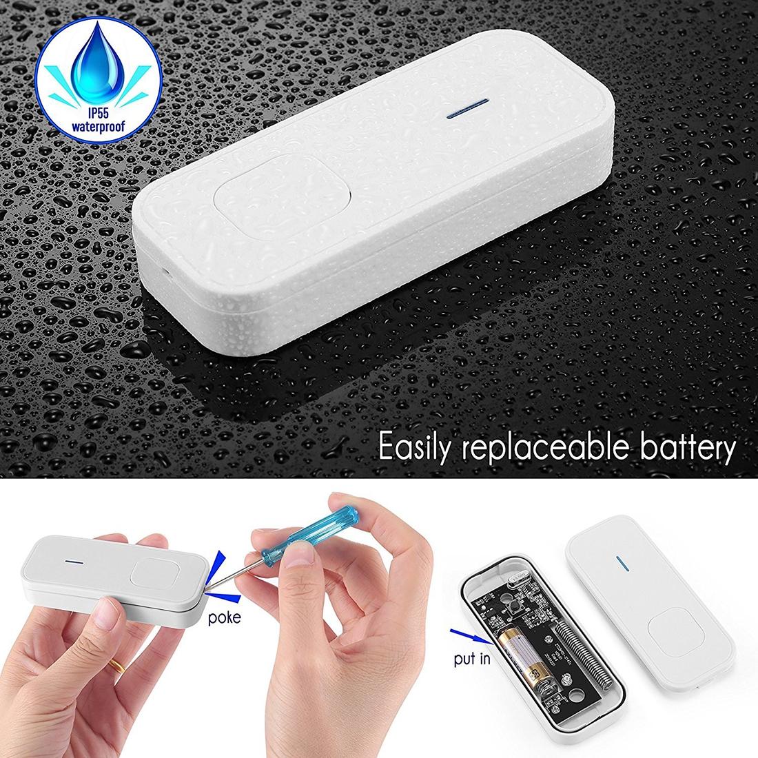 Wireless Waterproof Doorbell Receiver - 110Db 300M Range 53 Music Options-1915196631993683972