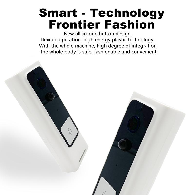 Smart Wifi Video Doorbell With Motion Detection & Two-Way Intercom - White-1915196627350589447