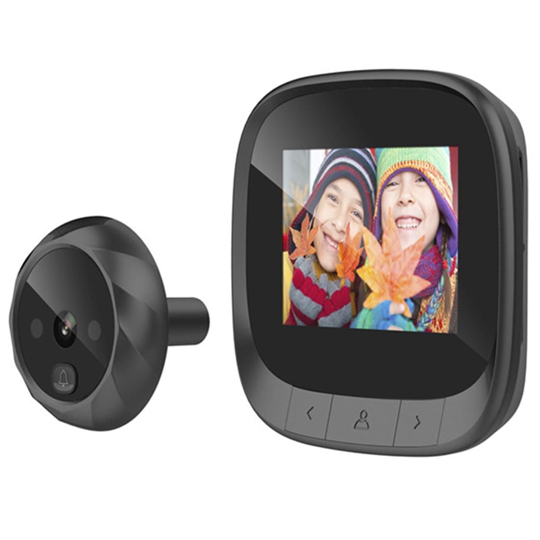 2.4 Tft Screen Digital Door Viewer With Infrared Night Vision & Wide Angle - Black-1915196766643425284