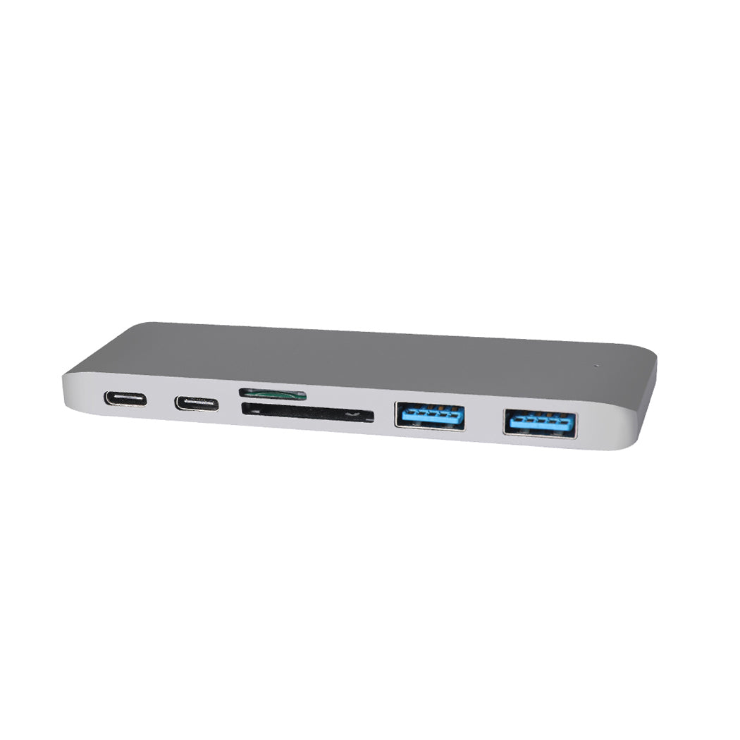 USB 3.0 Type-C HUB 6 Port Powered Adapter Grey-1910112870369202177