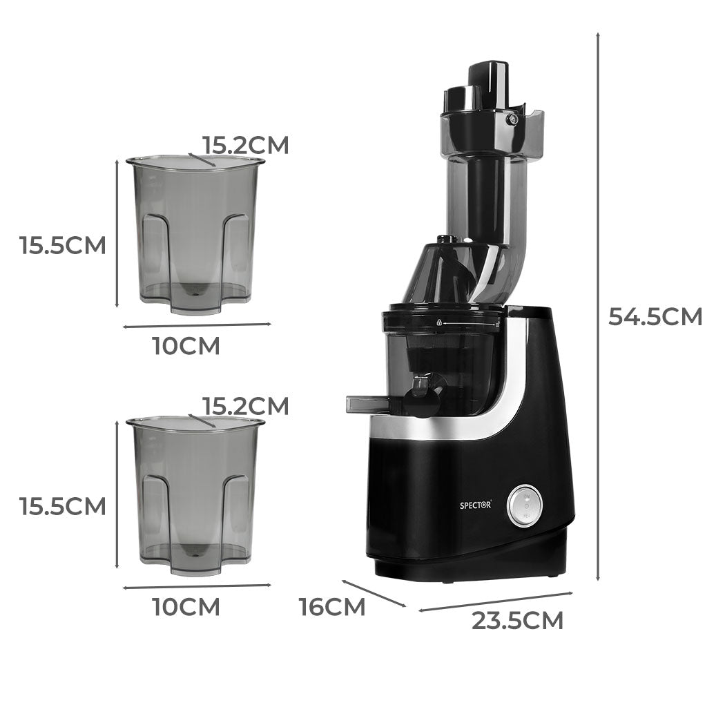 Spector Slow Juicer Cold Press Whole Black-1910113130894200834