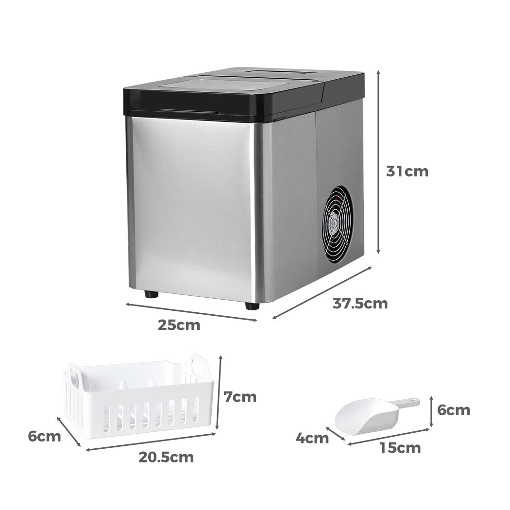 Spector Ice Maker Commercial 2.1L Portable Silver-1910113131393323010