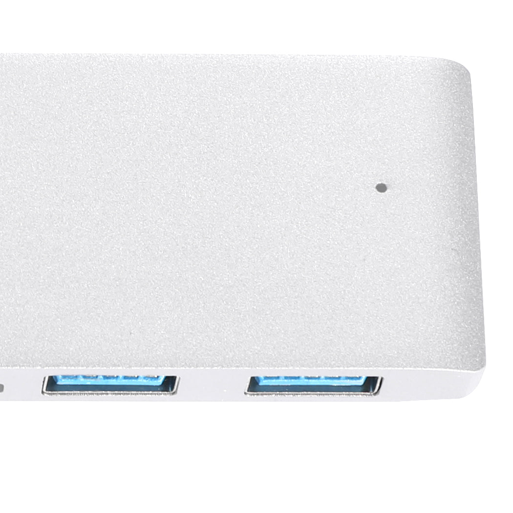 USB 3.0 Type-C HUB 6 Port Powered Adapter Silver-1910112870520197125