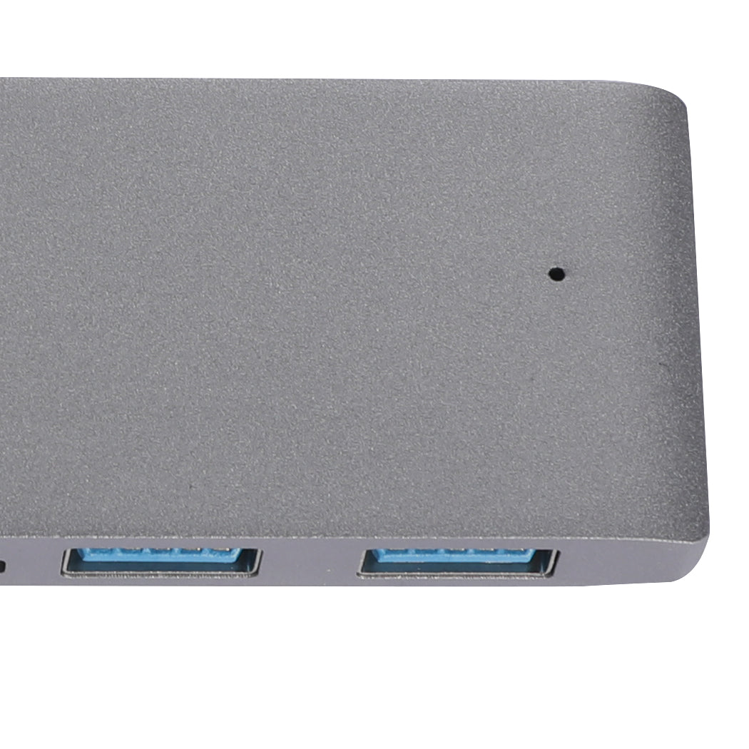 USB 3.0 Type-C HUB 6 Port Powered Adapter Grey-1910112870369202181